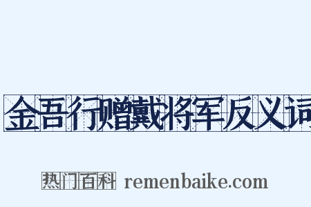 金吾行赠戴将军反义词是什么意思的图片